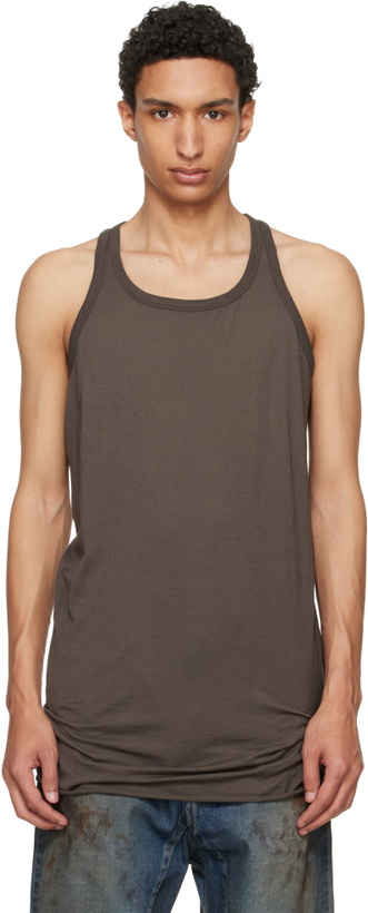 Photo: Rick Owens DRKSHDW Brown Temple Loose Tank Top