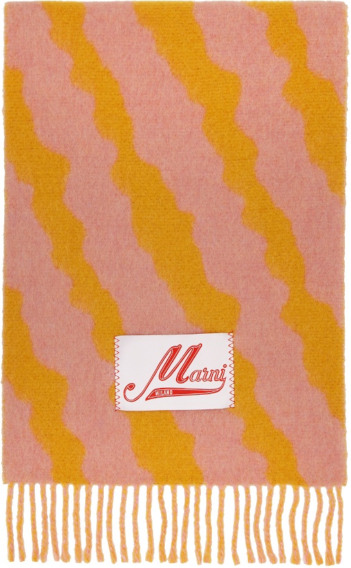 Photo: Marni Pink & Yellow Striped Scarf