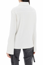 COURREGES cotton piqué polo shirt White