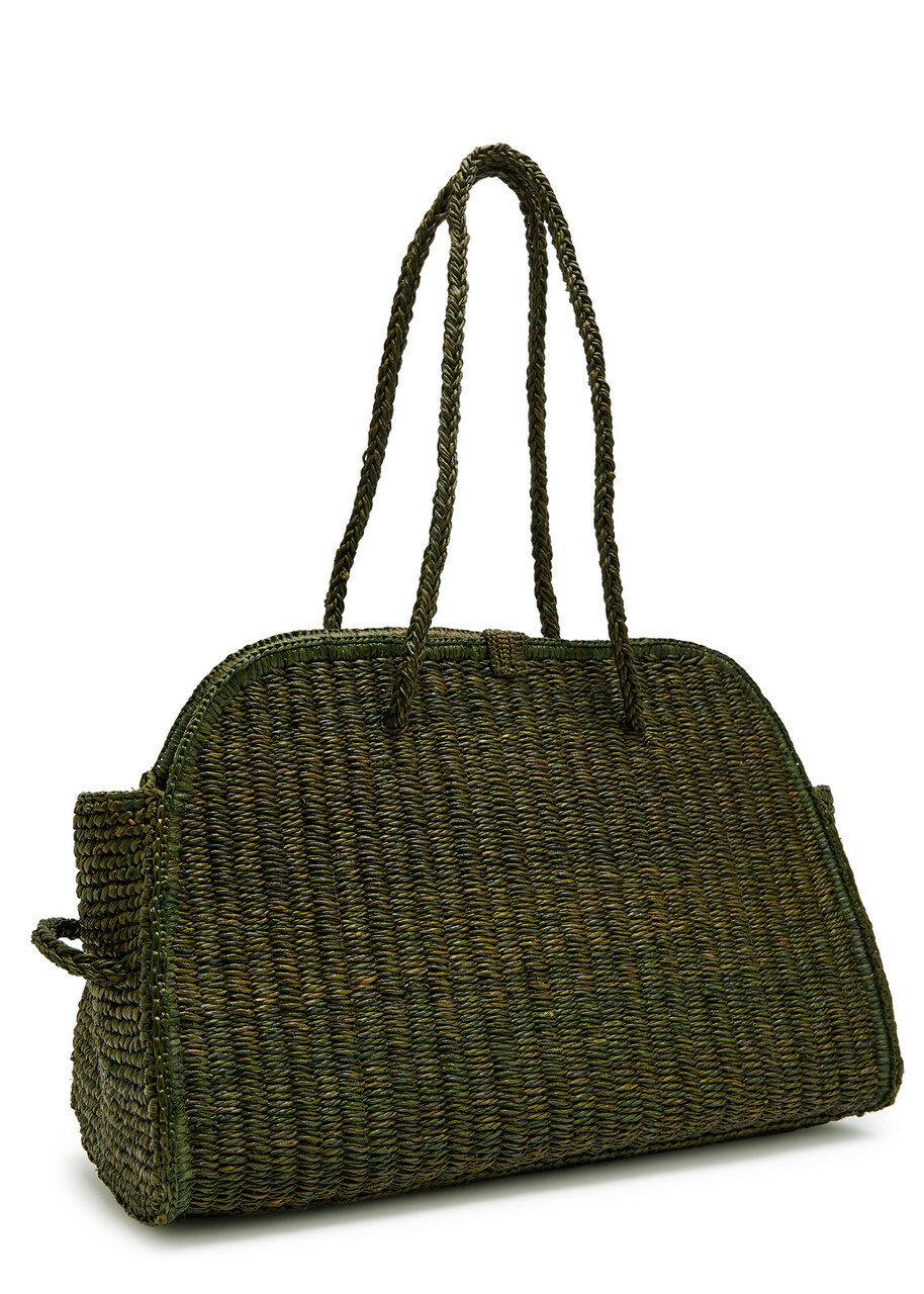 Jacquemus Le Turismo Raphia Raffia Tote bag - Green - One Size