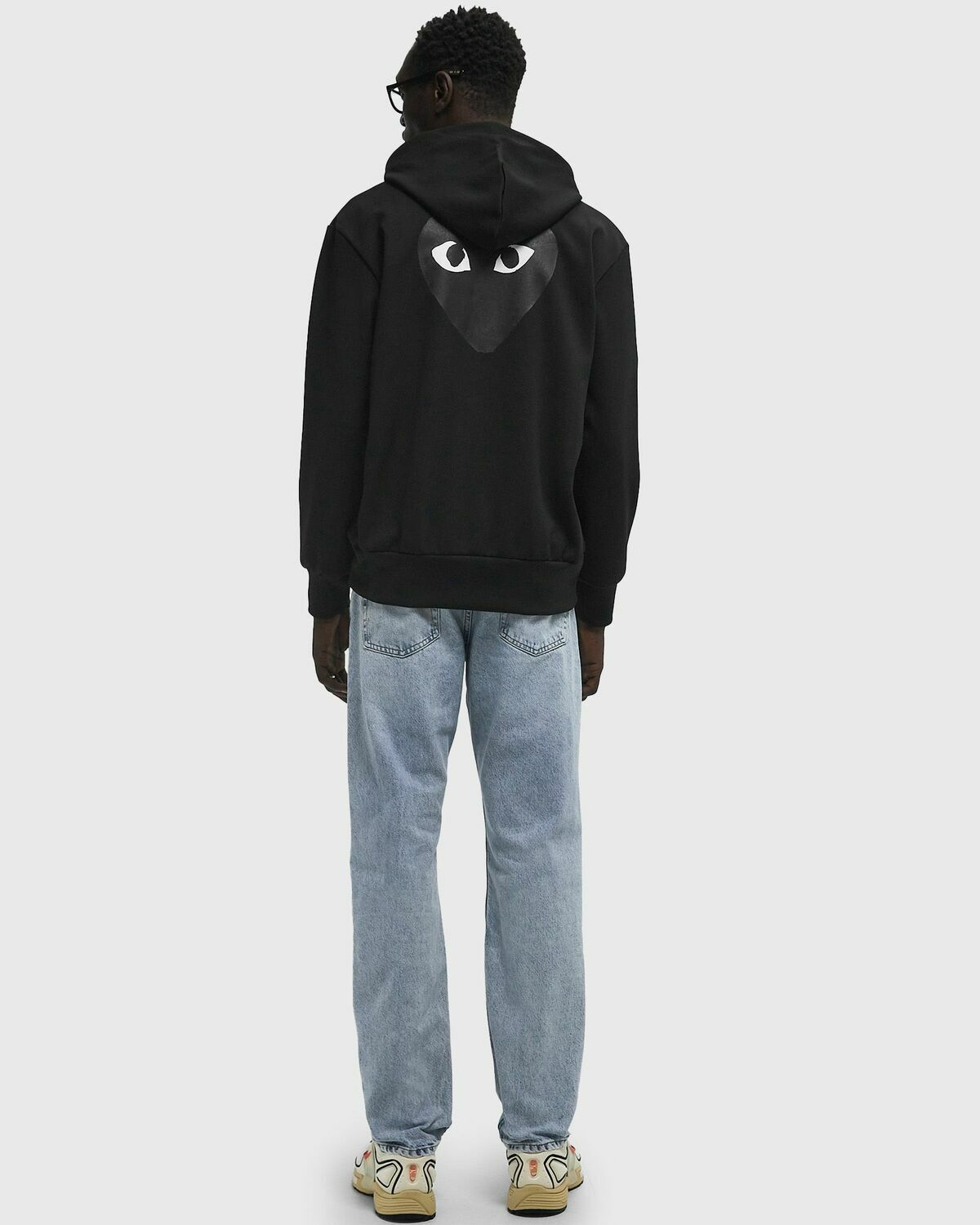 Comme des Garçons Play BLACK EMBLEM SWEATSHIRT Black Mens Hoodies/Zipper