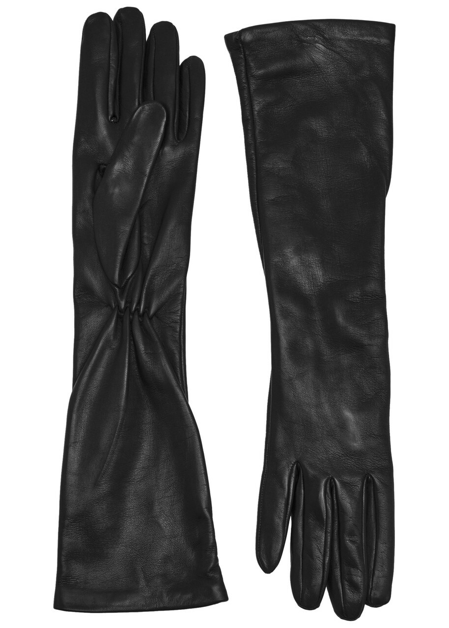 Toteme Leather Gloves Black