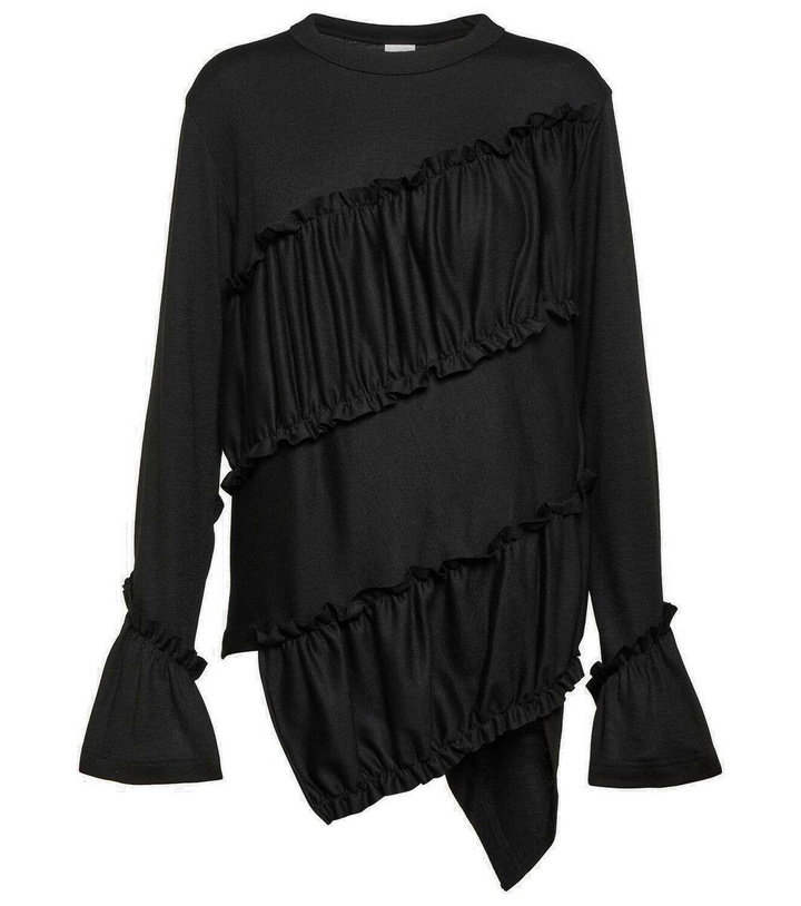 Photo: Noir Kei Ninomiya Ruffled asymmetric wool sweater