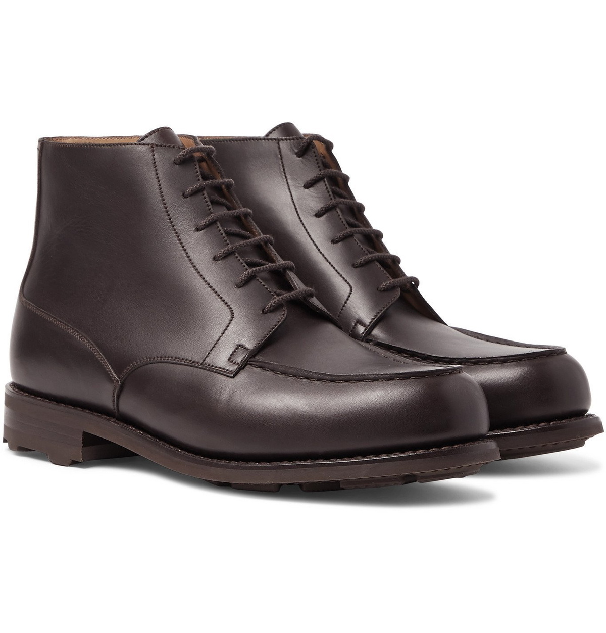 J.M. Weston - Leather Derby Boots - Brown J.M. Weston