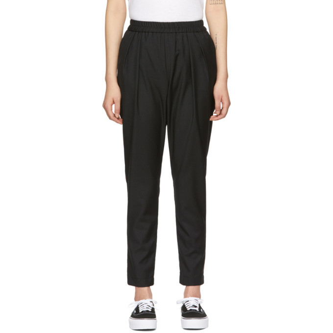 Photo: Maison Kitsune Black Wool Jeana Trousers