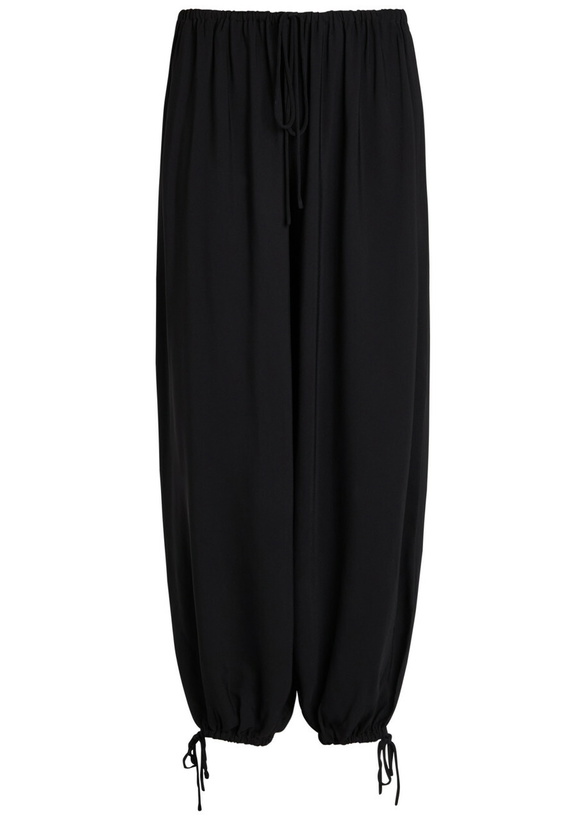 Photo: Tove Estelia Draped Barrel-leg Crepe Trousers Black