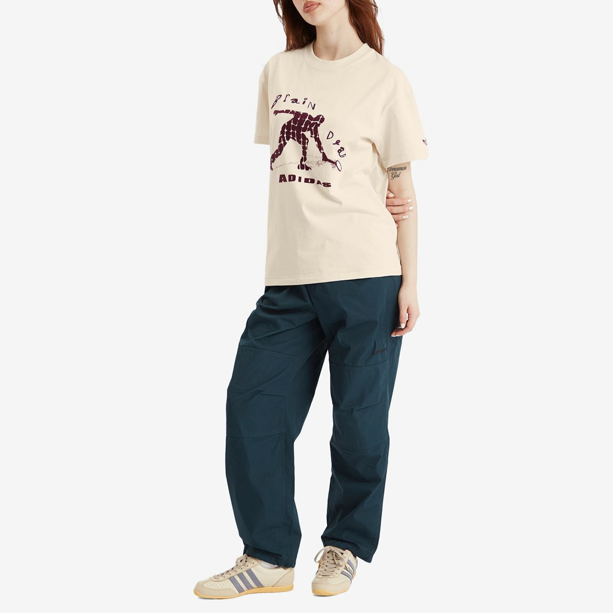Adidas X Brain Dead T-Shirt in Wonder White