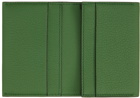 Burberry Green Leather Card Holder