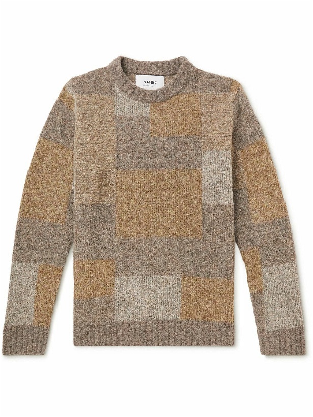 Photo: NN07 - Brady Intarsia Wool-Blend Sweater - Neutrals