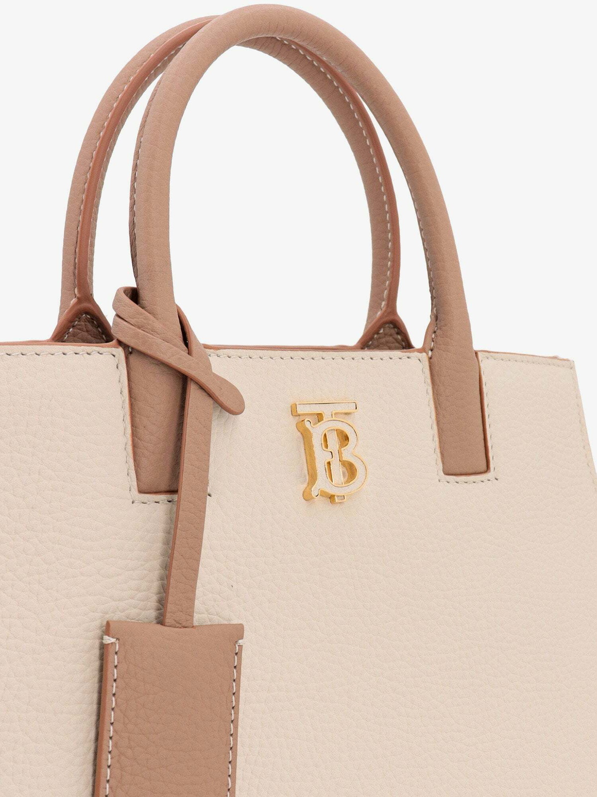 【送料&関税込】Burberry Frances Handbag Burberry Frances Leather Tote Bag | Neutrals | FARFETCH