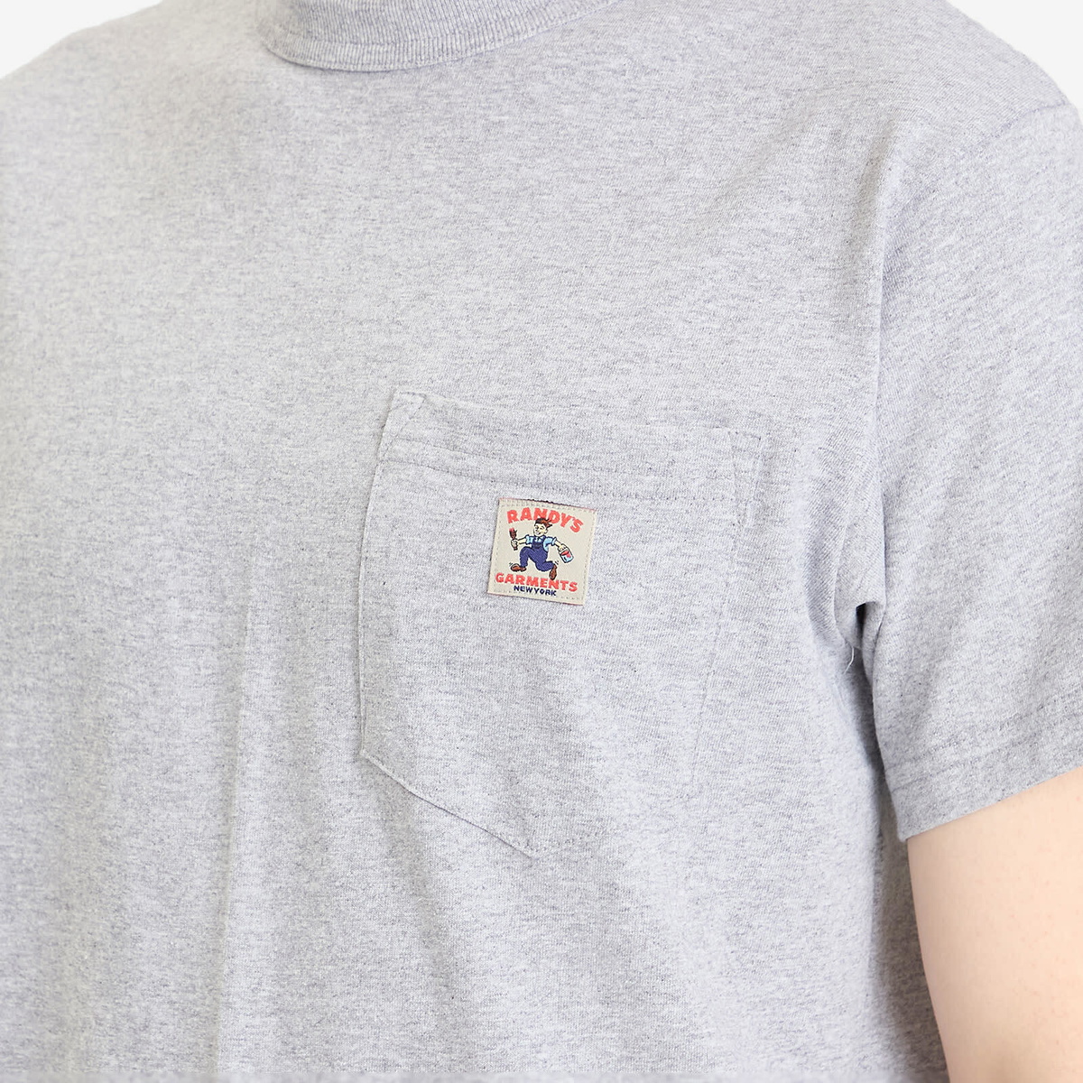 Randy's Garments Men's Logo Pocket T-Shirt in Heather Grey