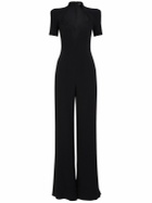 BALMAIN - Open Neck Tailored Crepe Jumpsuit