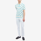Gucci Men's Knitted GG Polo Shirt in Ivory