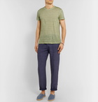 120% - Slim-Fit Garment-Dyed Linen T-Shirt - Green