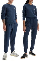 MAISON KITSUNE fox head jogging pants Blue