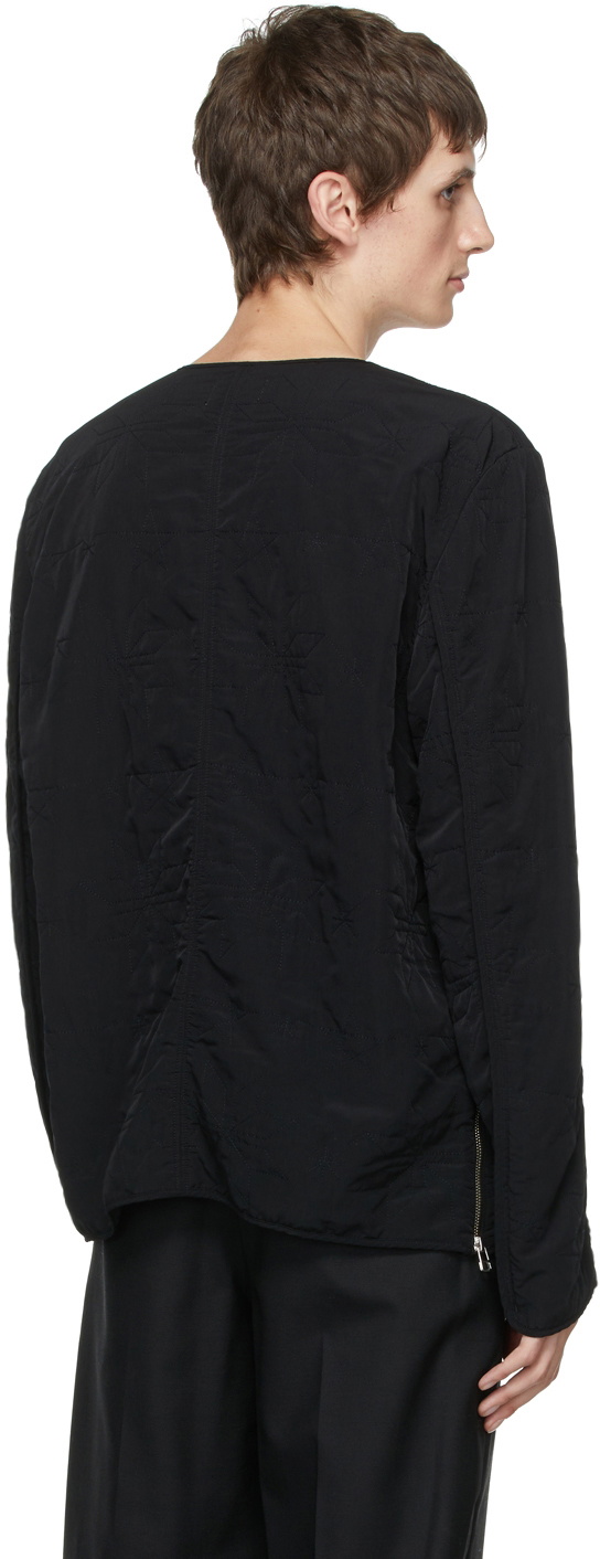 BED J.W. FORD Black Quilted Zippered Sweatshirt