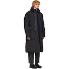 Issey Miyake Men Black Down Convertible Washed Jacket