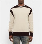 visvim - Isles Two-Tone Wool and Cashmere-Blend Sweater - Cream