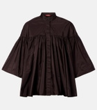 Max Mara Gathered taffeta shirt