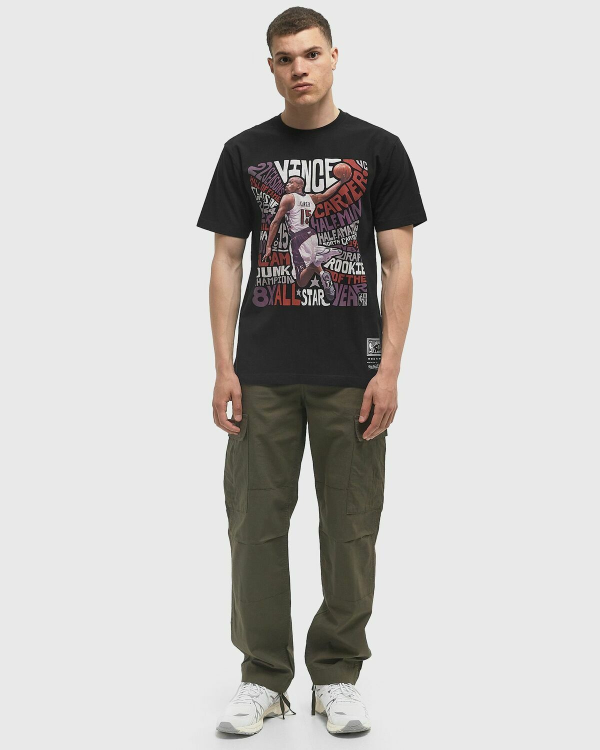 Mitchell & Ness NBA PLAYER ABSTRACT TEE TORONTO RAPTORS VINCE CARTER Black Mens Shortsleefe