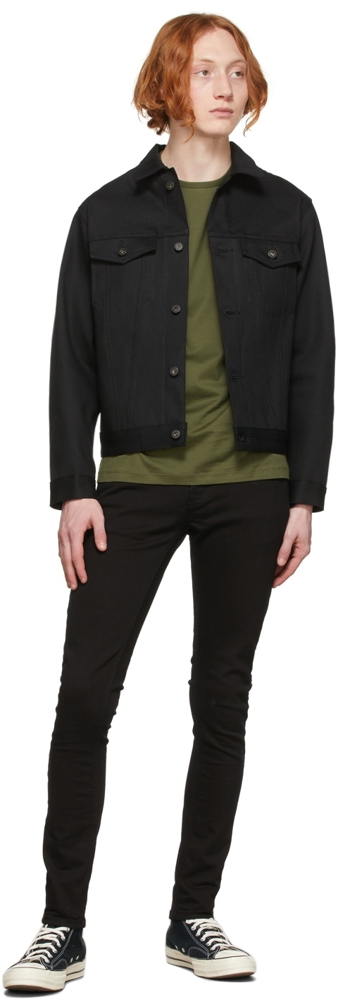 Nudie Jeans Black Tight Terry Jeans