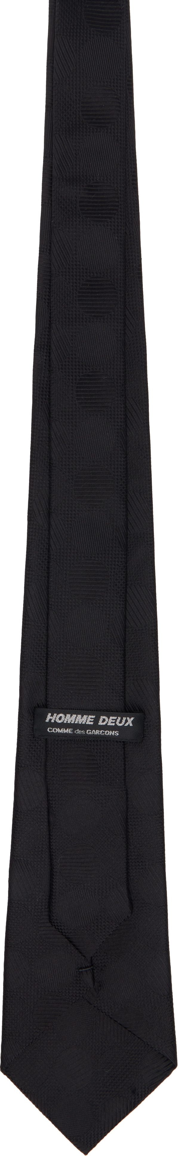 Comme des Garçons Homme Deux Black Dot Silk Tie