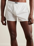 Zegna - Filoscozia® Cotton-Jersey Boxer Shorts - White