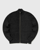 Norse Projects Hagen Wool Cotton Rib Full Zip Jacket Grey Mens Zippers & Cardigan