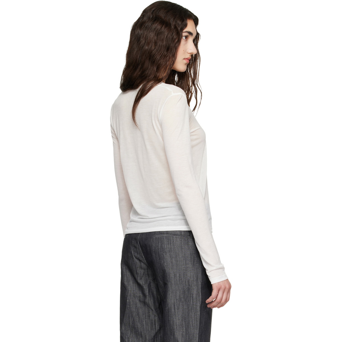 Baserange White Long Sleeve T-shirt