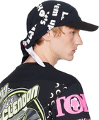 Marine Serre Black & White Regenerated Graphic T-Shirts Veiled Cap