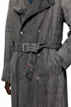 Diesel Trench coat in patterned denim - Denim Jackets - Unisex - Grey