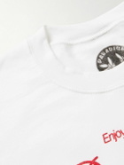 PARADISE - Enjoy Paradise Printed Cotton-Blend Jersey Sweatshirt - White