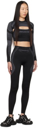 MISBHV Black Jacquard Leggings