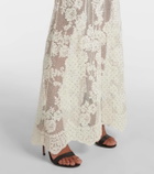 Self-Portrait Embellished lace maxi dress