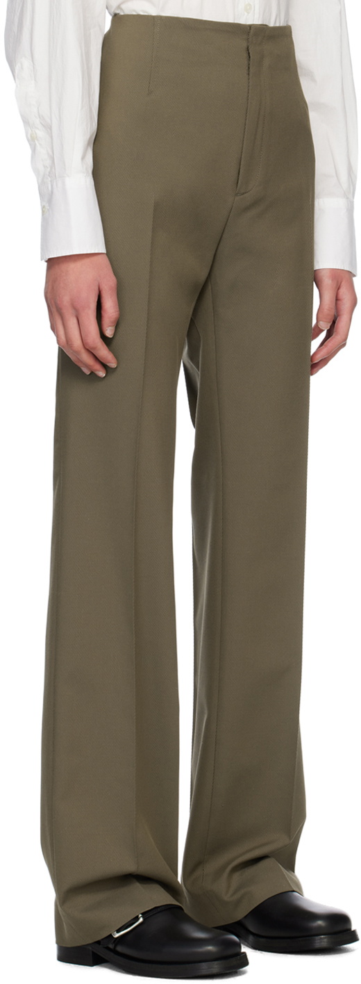HOPE Khaki Drawn Trousers