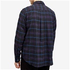 Norse Projects Men's Algot Relaxed Textured Check Shirt in Dark Navy