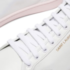 Saint Laurent Men's SL-39 Mid Top Sneakers in White/Rose