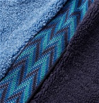 Missoni - Embroidered Colour-Block Fleece Jacket - Blue