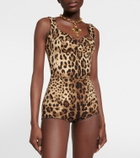 Dolce&Gabbana - Leopard-print corset bodysuit