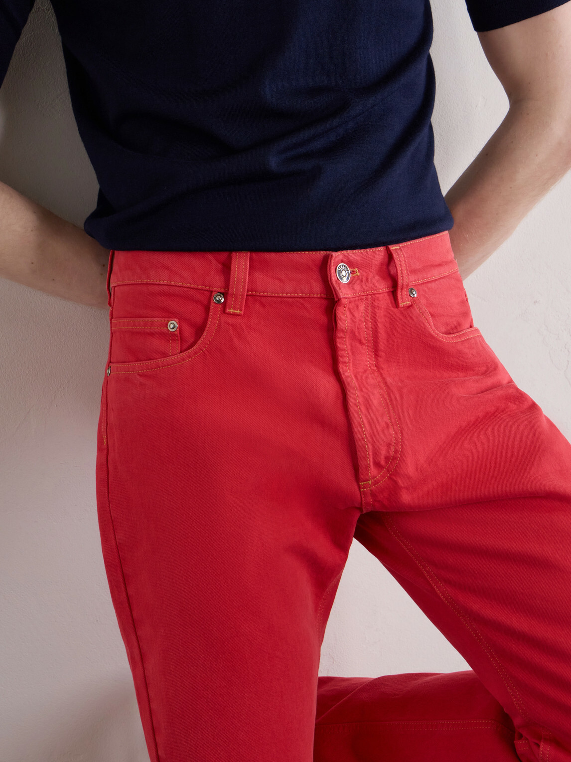 Versace - Straight-Leg Logo-Appliquéd Jeans - Red