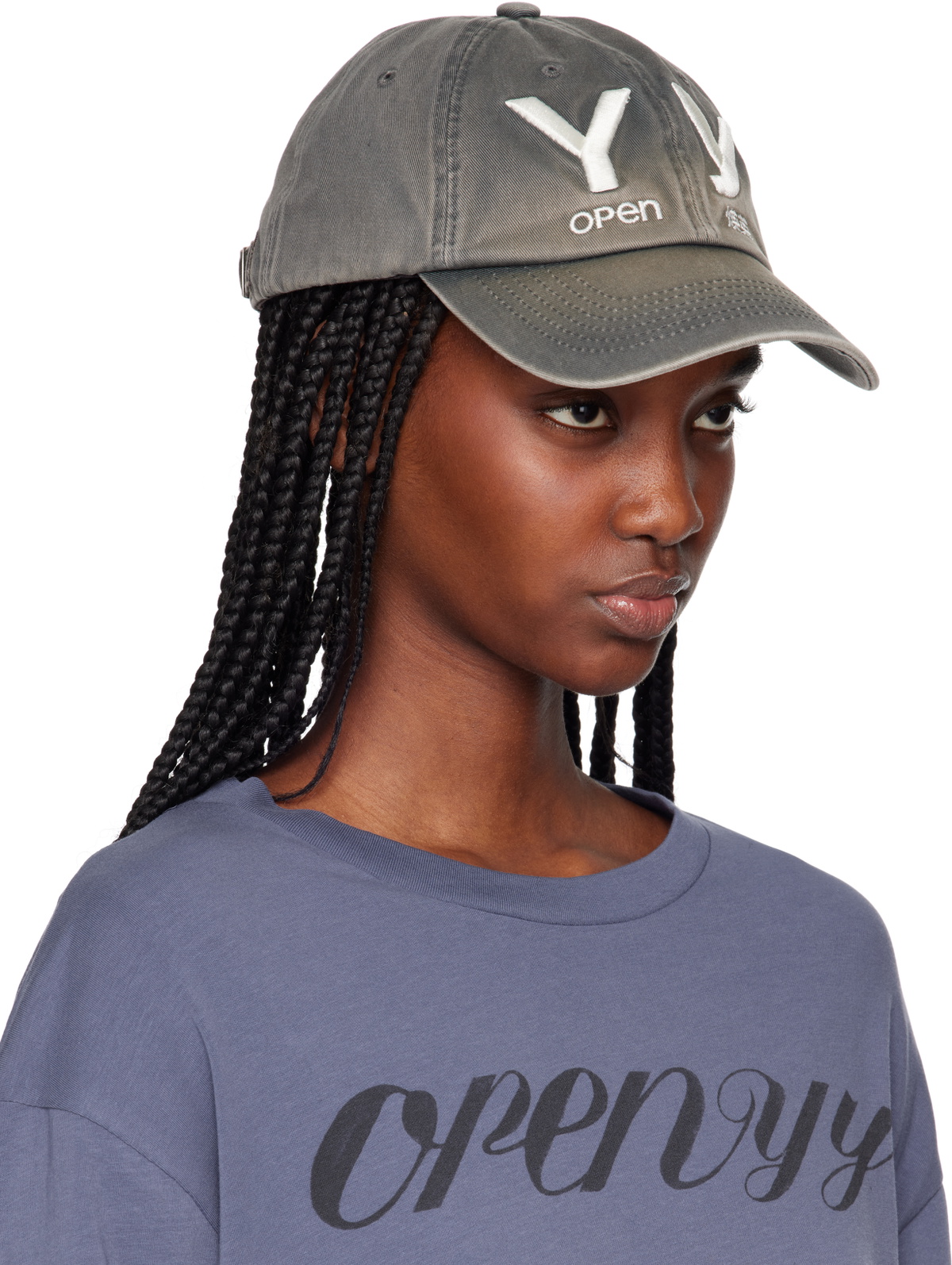 OPEN YY Gray 'YY' Gradient Ball Cap OPEN YY