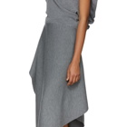 JW Anderson Grey Merino Asymmetric Skirt