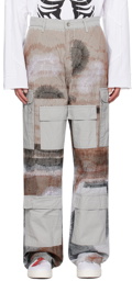 Who Decides War Gray Darning Cargo Pants