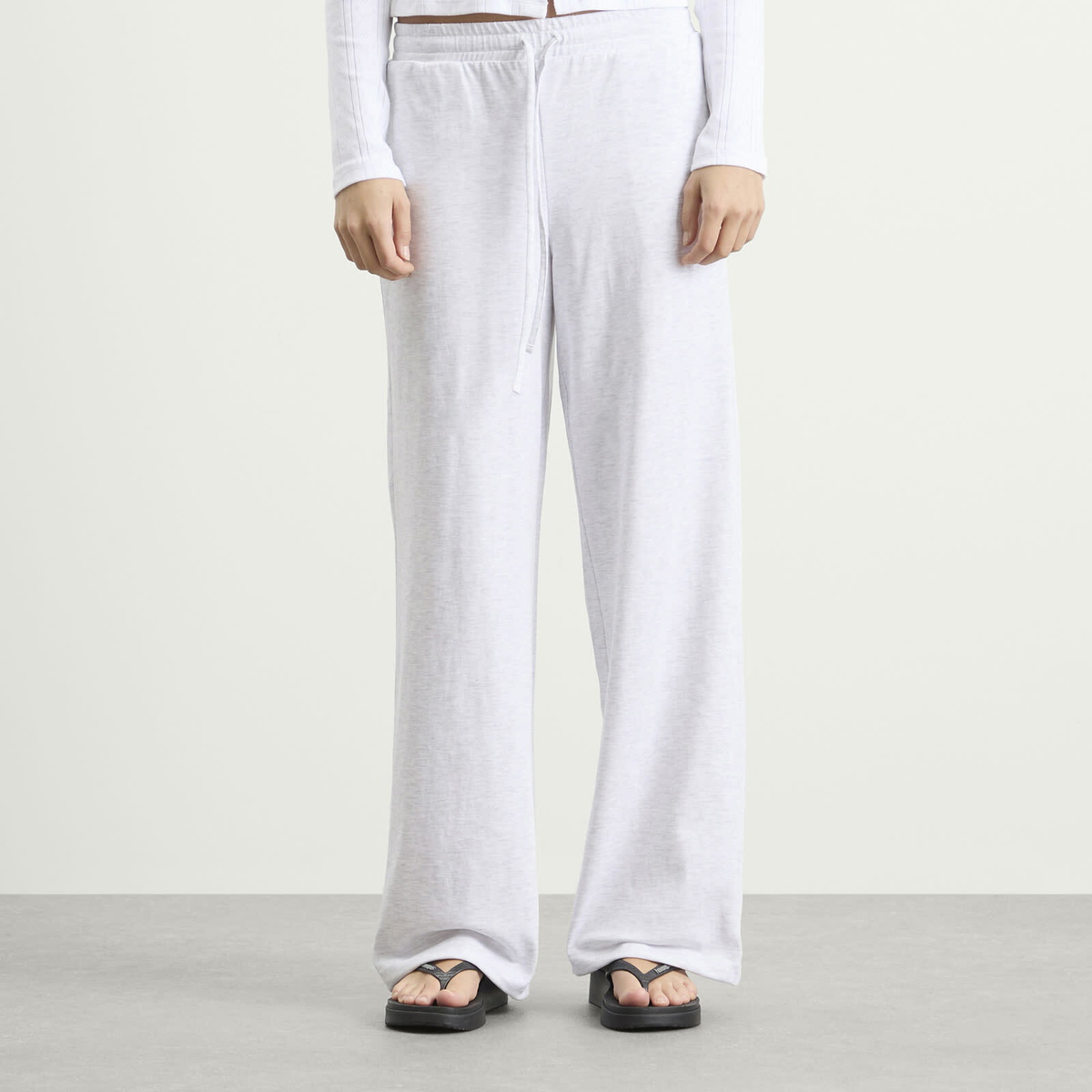 DUNST Women's Joggers in Light Melange Grey
