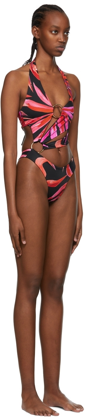 Louisa Ballou SSENSE Exclusive Black Recycled Nylon One-Piece Swimsuit