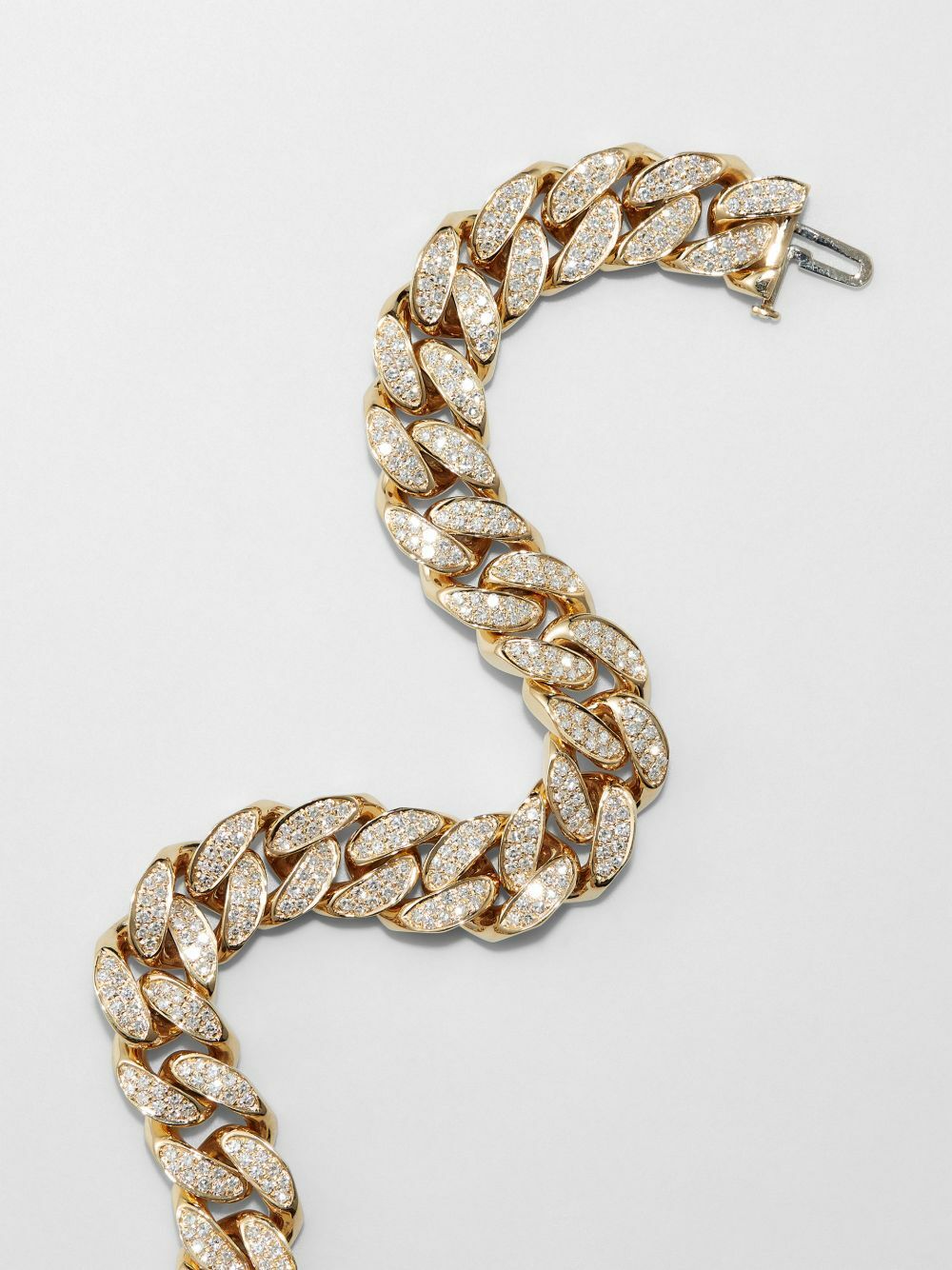 SHAY 18K Yellow Gold Flat Link Diamond Bracelet