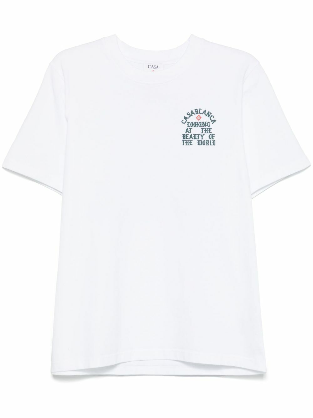 【関税込み】Casablanca グレー Greek Temple パッチ Tシャツ Casablanca Greek Temple Rubber Patch Oversized T-Shirt