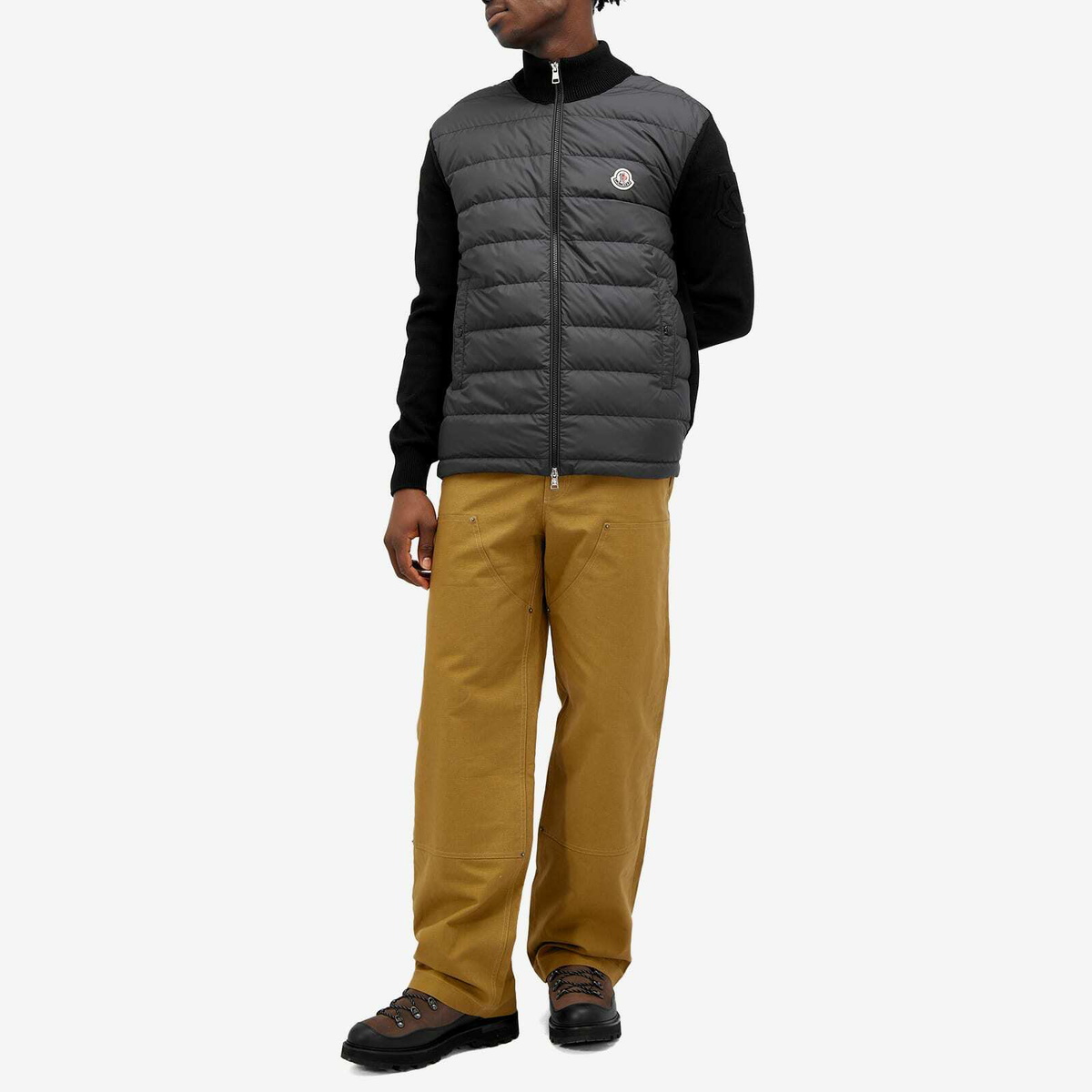 Moncler Men's Down Knit Jacket in Black Moncler