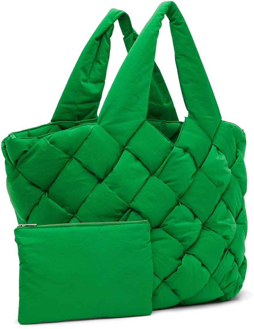 BOTTEGA VENETA パーティーバッグ　ナイロン Bottega Veneta Green Large Cassette Tote Bottega Veneta