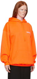 Balenciaga Orange Political Campaign Medium Fit Hoodie